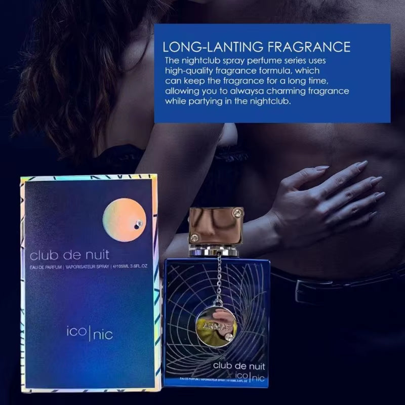Armaf Club De Nuit Blue Iconic Eau De Parfum Spray 105Ml Original Arab Perfumes Lasting Woody Perfume Cologne Homme Makeup Gifts